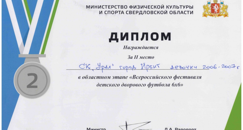 Ирбитчане заняли 1-е и 2-е место на областном этапе Всероссийского фестиваля детского дворового футбола