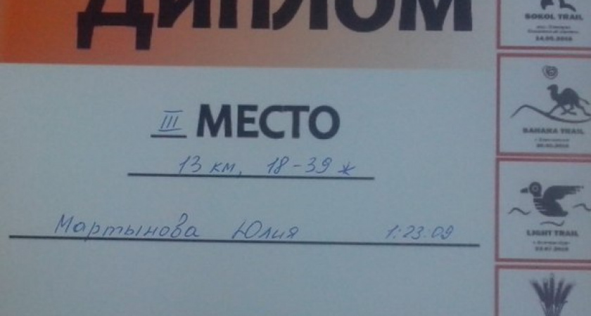 Ирбитчанка заняла 3-е место в забеге "5 Вершин"