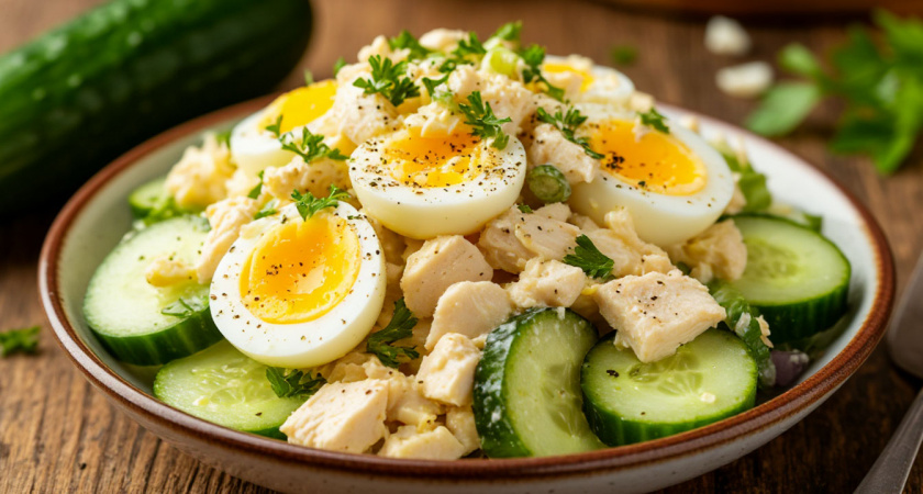Салат "Вкусняшка" — название говорит само за себя: и к обычному ужину, и к празднику — про оливье напрочь забыли
