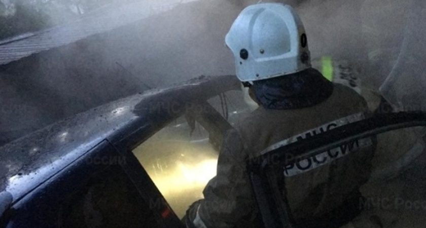 В Свердловской области пожар охватил "Ниву"