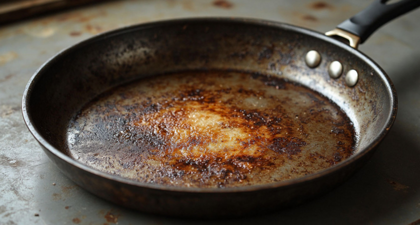 2 пакетика заливаю кипятком, и сковородка как новая: от жира и нагара не остается и следа