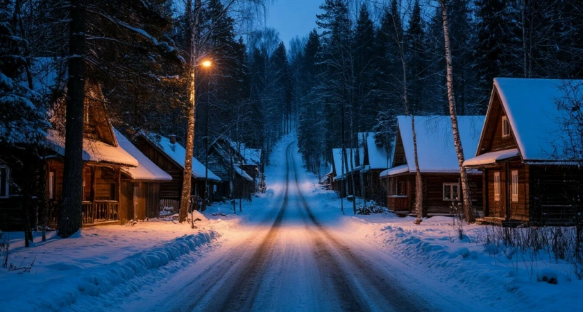 Как живут люди в деревне в лесу, где по ночам сторожат свои дома: там всего одна улица и ничего больше нет 