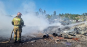 В Свердловской области ликвидирован крупный пожар на мусорном полигоне
