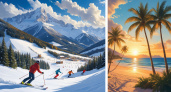 Пять стран, где зимой можно кататься по снегу и греться у моря: сначала лыжи, потом пальмы